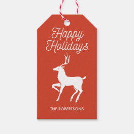 Etiquetas Para Regalos Deer de vacaciones personalizado