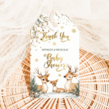 Deer Winter Baby Shower Gracias