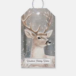 Etiquetas Para Regalos Deer Winter Snow Christmas
