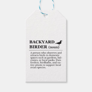 Etiquetas Para Regalos Definición de observador de aves en el patio trase