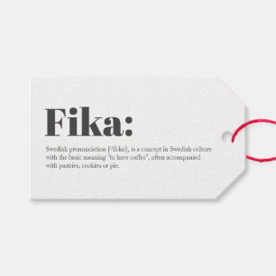 Etiquetas Para Regalos Definición sueca de FIKA