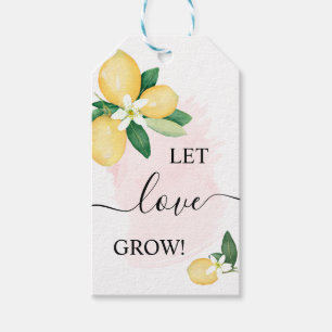 Etiquetas Para Regalos Dejar crecer el amor la planta regalo Lemones rosa