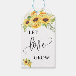 Etiquetas Para Regalos Dejar crecer el amor regalo de la planta girasoles