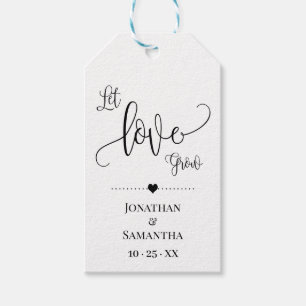 Etiquetas Para Regalos Dejar crecer el amor regalo de la planta minimalis