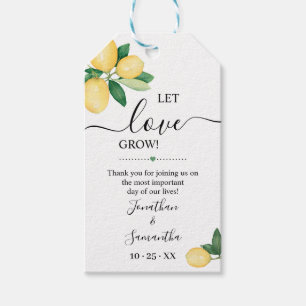 Etiquetas Para Regalos Dejar que el amor crezca el favor de la planta de 