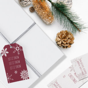 Etiquetas Para Regalos Dejar que el copo de nieve sea personalizado de