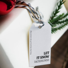 Etiquetas Para Regalos ¡Dejemos Que Nieva DACHSHUNDS! Navidades personali