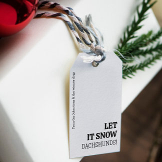 Etiquetas Para Regalos ¡Dejemos Que Nieva DACHSHUNDS! Navidades personali