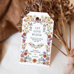 Etiquetas Para Regalos Dejen amar a Bloom Boho Garden Flores Bridal Showe