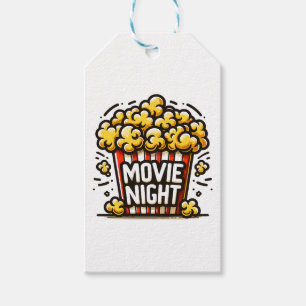 Etiquetas Para Regalos Delicia Noche de Cine Palomitas Divertidas