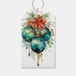 Etiquetas Para Regalos Delicios de esmeralda y rubí: un rojo y verde de f