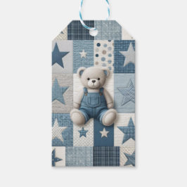 Etiquetas Para Regalos Denim Patchwork Bear Napkins