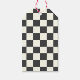 Etiquetas Para Regalos Desactivar tablero de verificación negro y blanco