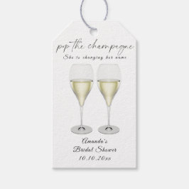 Etiquetas Para Regalos Descorcha el champán Despedida de soltera