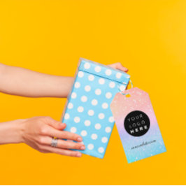 Etiquetas Para Regalos Descripción del producto con el logotipo de la emp