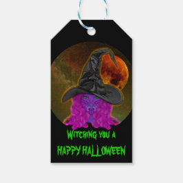 Etiquetas Para Regalos Deseándote una Feliz Fiesta de Brujas de Halloween