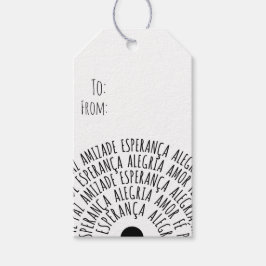 Etiquetas Para Regalos Desejos de Natal - Amor Fé Esperança