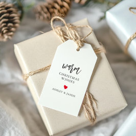 Etiquetas Para Regalos Deseos cálidos de Navidades, chocolate caliente o 