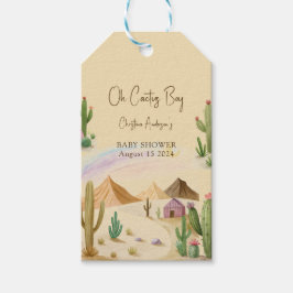 Etiquetas Para Regalos Desert Oh Cactus Boy Boho Arch Baby Shower