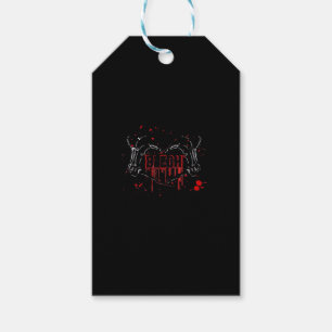 Etiquetas Para Regalos Desglose de Blegh, Manos Skeleton Heart, Banda Emo