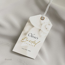 Etiquetas Para Regalos Despedida de soltera con florecimiento de marfil y