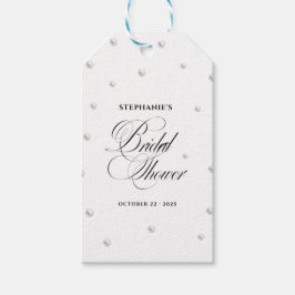 Etiquetas Para Regalos Despedida de Soltera con Perlas Blancas