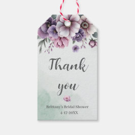 Etiquetas Para Regalos Despedida de soltera lavanda y floral verde 