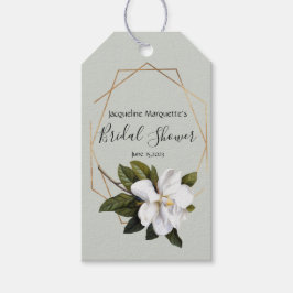 Etiquetas Para Regalos Despedida de soltera Magnolia con dorado y salvia