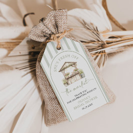 Etiquetas Para Regalos Despedida de Soltera Verde Fresco Del Mercado