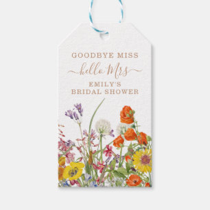 Etiquetas Para Regalos Despedida floral a coloridas flores silvestres en 