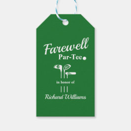 Etiquetas Para Regalos Despedida Jubilación Club de Golf Tema Par Tee