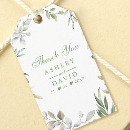 Etiquetas Para Regalos Detalle de agradecimiento floral de vegetación con