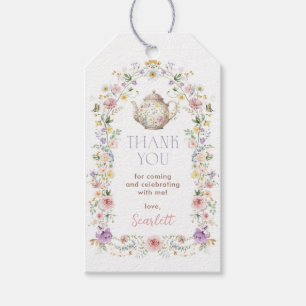 Etiquetas Para Regalos Detalles de té de flores silvestres suaves para fi