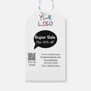 Etiquetas Para Regalos detalles del código QR del análisis de descuento c