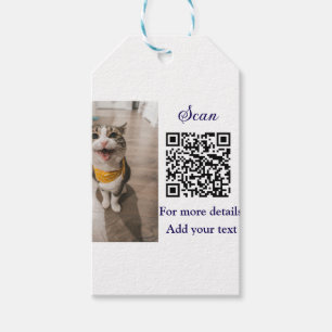 Etiquetas Para Regalos Detalles simples de nombres de animales Código QR