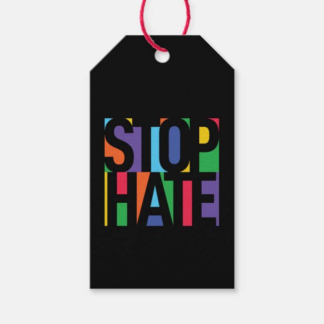 Etiquetas Para Regalos Detener el odio (Anverso)