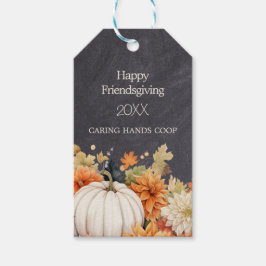 Etiquetas Para Regalos Día de Acción de Gracias de Otoño con Calabaza Flo