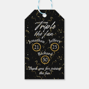 Etiquetas Para Regalos Día de Cumpleaños Conjunto Triple The Divertido