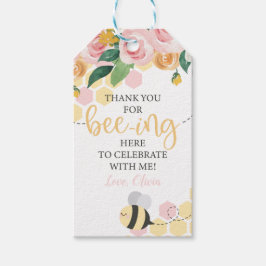 Etiquetas Para Regalos Día de la Abeja Cumpleaños 1er agradecimiento flor