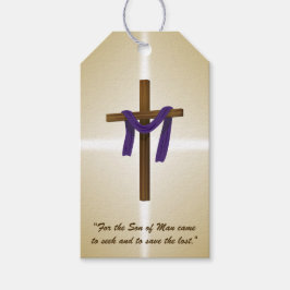 Etiquetas Para Regalos Día de la Resurrección de la Violeta Púrpura de la