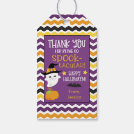 Etiquetas Para Regalos Día de las brujas de niños fantasma y calabaza