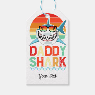 Etiquetas Para Regalos Día de los Padres del Tiburón