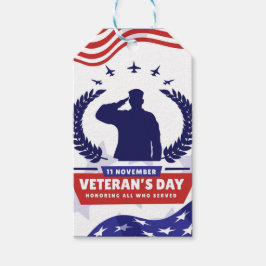Etiquetas Para Regalos Día de los Veteranos - Honrando a todos los que si