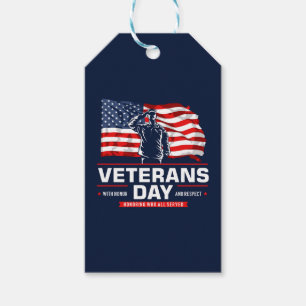 Etiquetas Para Regalos Día de los Veteranos - Honrando a todos los que si