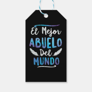 Etiquetas Para Regalos Día de padres del EL Mejor Abuelo Del Mundo
