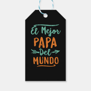 Etiquetas Para Regalos Día de padres del EL Mejor Papa Del Mundo Dad