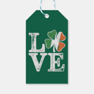 Etiquetas Para Regalos Día de San Patricio Amor Afortunado Trébol Verde I