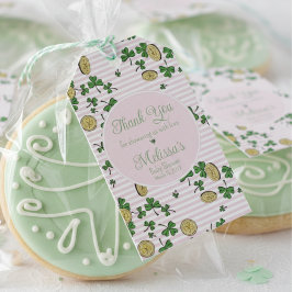 Etiquetas Para Regalos Día de San Patricio Rosa Verde Trébol Agradecimien