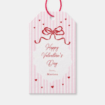Día de San Valentín Corazones Lazo Rosa Rojo Capri
