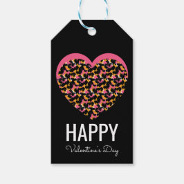 Etiquetas Para Regalos Día de San Valentín Estampado Animal Corazón Coraz